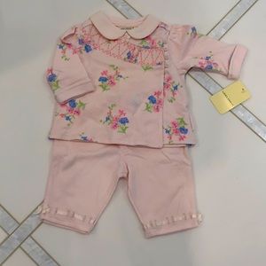 NWT Laura Ashley two-piece set - girls 3 months